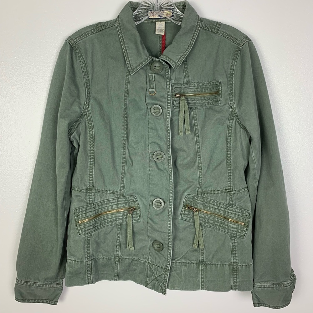 Caribbean Joe Utility Jacket Green M D7